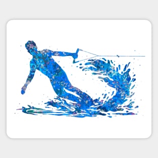 Wakeboard blue art Magnet